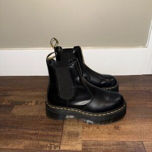 Dr. Martens Black Leather Platform Boots